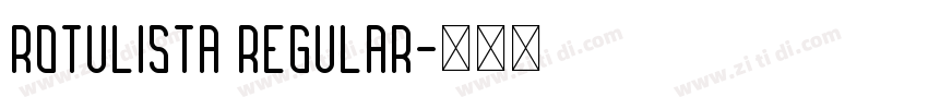 Rotulista Regular字体转换